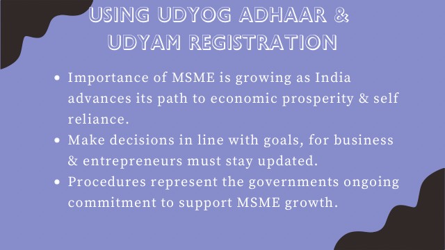 Udyog Aadhaar Registration, Udyam Registration, MSME